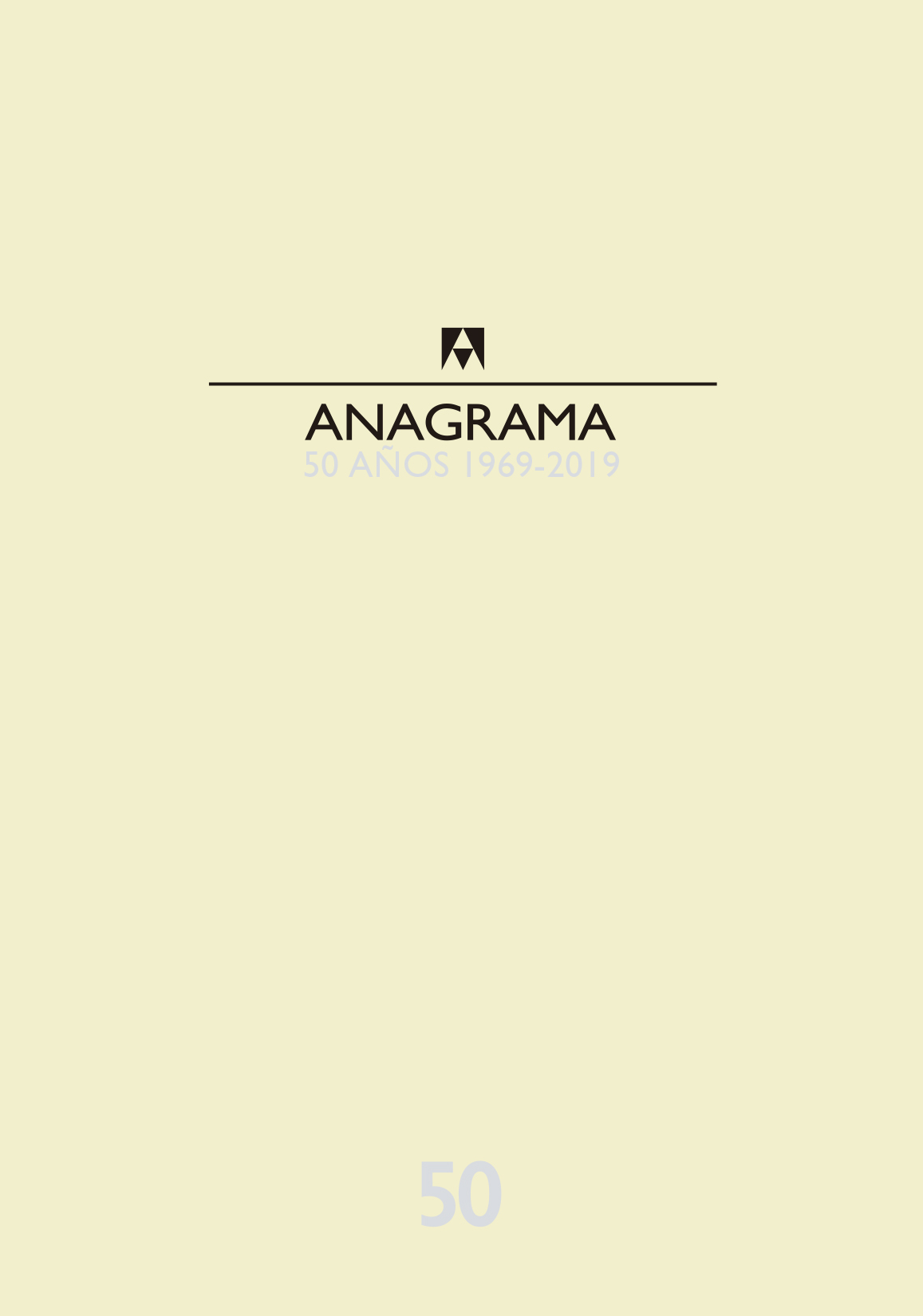 Catálogo Anagrama 50 años 1969-2019