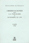 Observaciones sobre la parálisis de diciembre de 1995